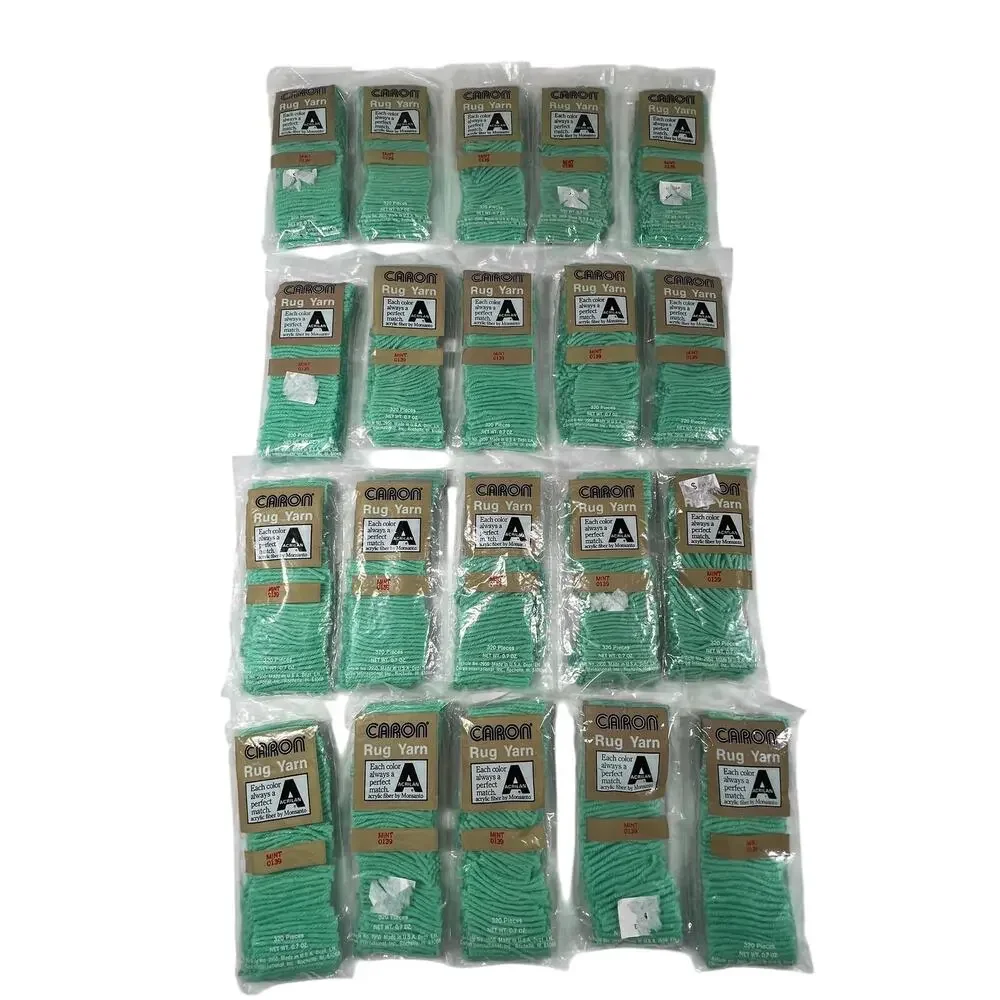 CARON Rug Yarn Lot of 20 Mint 0139 Acrilan Latch Hook 320 Pieces USA Sealed